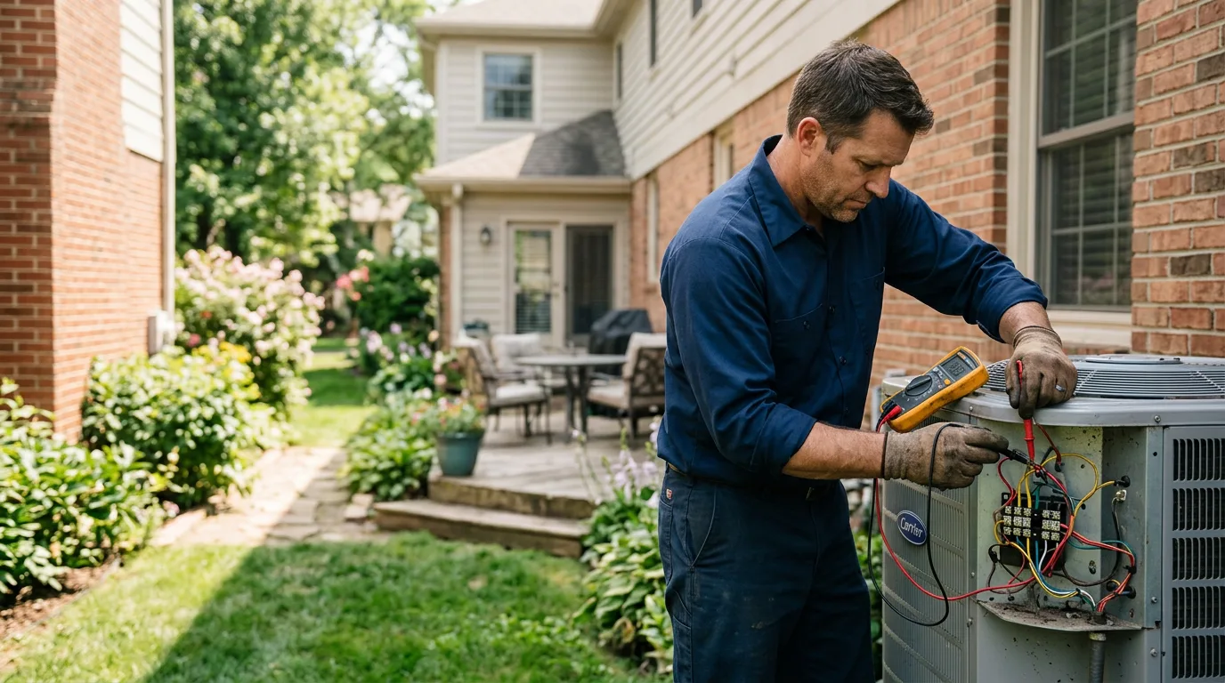 HVAC technician working near Minot, ND